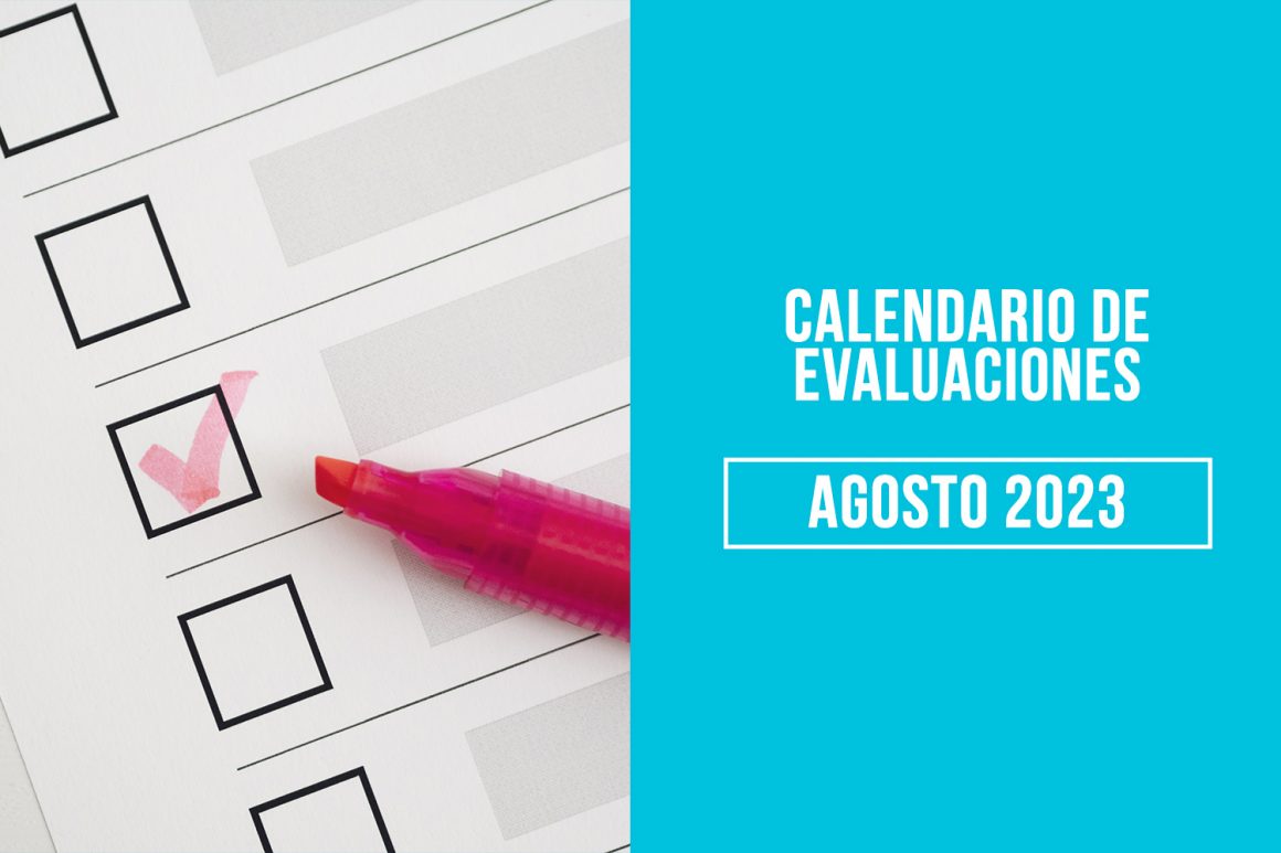 Calendario de Evaluaciones Agosto 2023