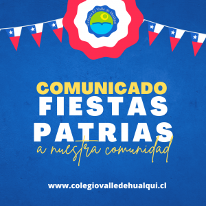 Comunicado Fiestas Patrias 2023