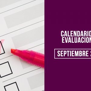 Calendario de Evaluaciones Septiembre 2023