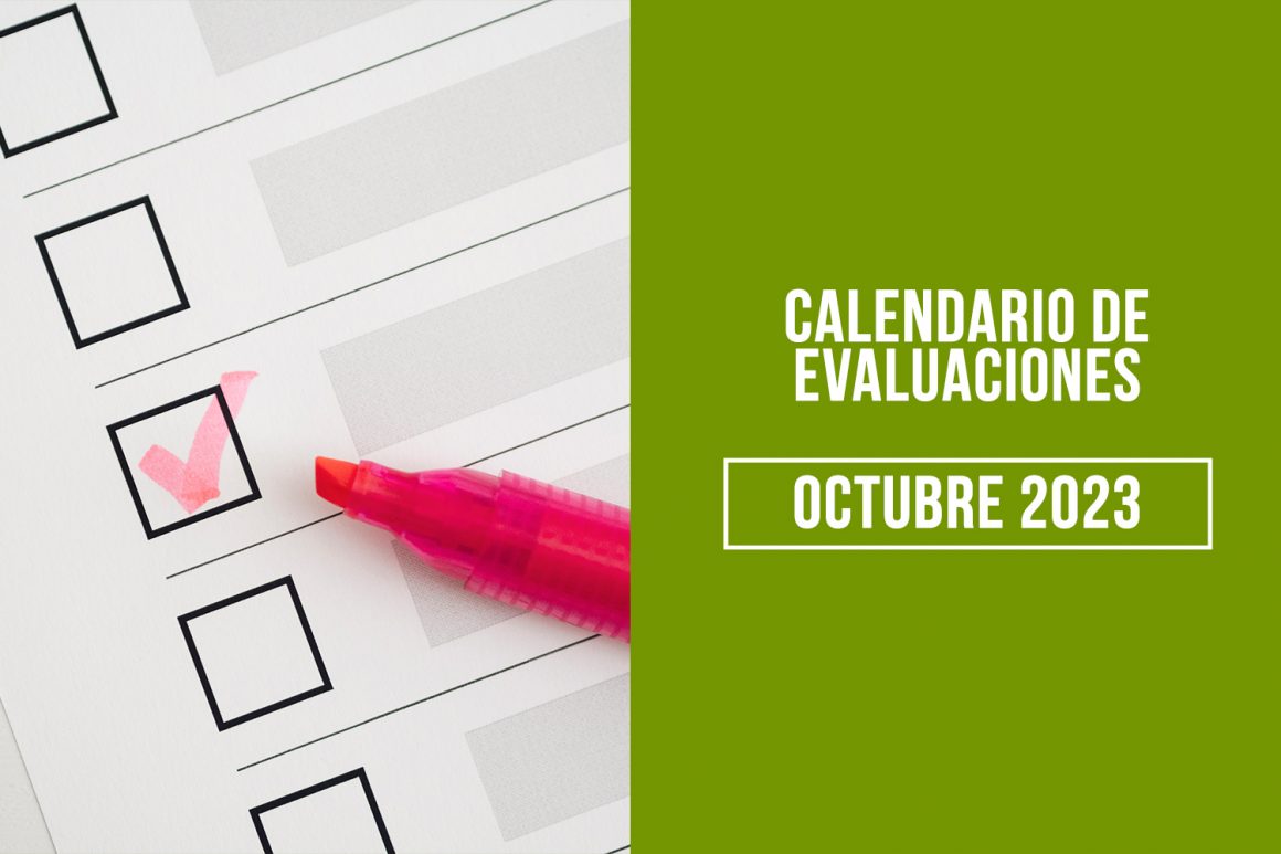 Calendario de Evaluaciones Octubre 2023