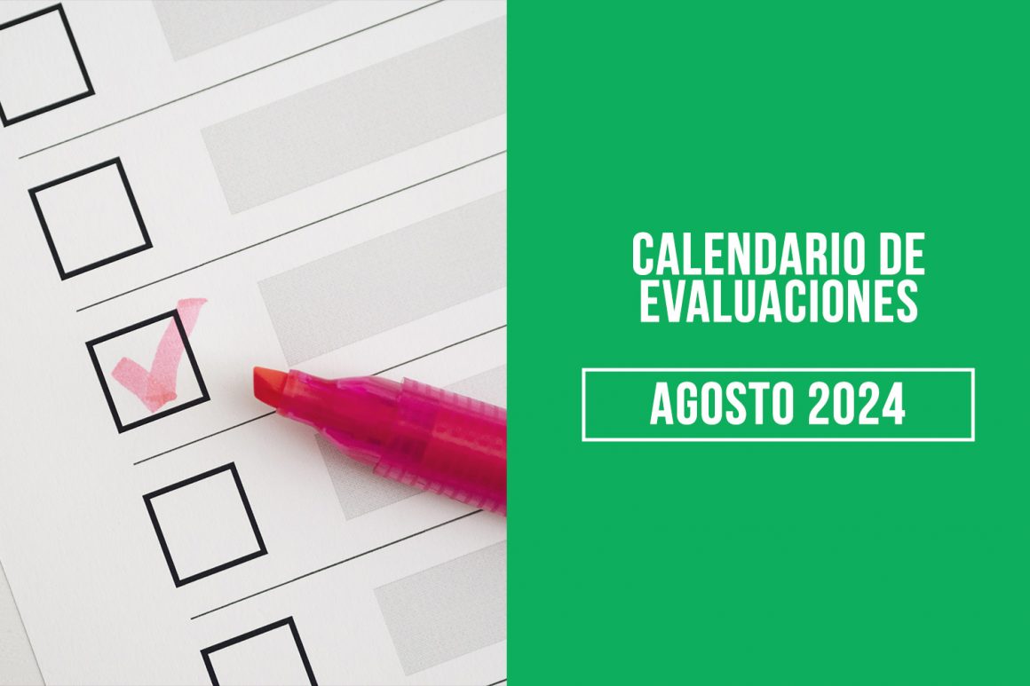 Calendario de Evaluaciones Agosto 2024