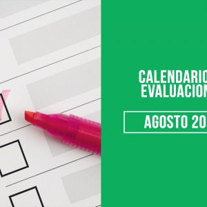 Calendario de Evaluaciones Agosto 2024