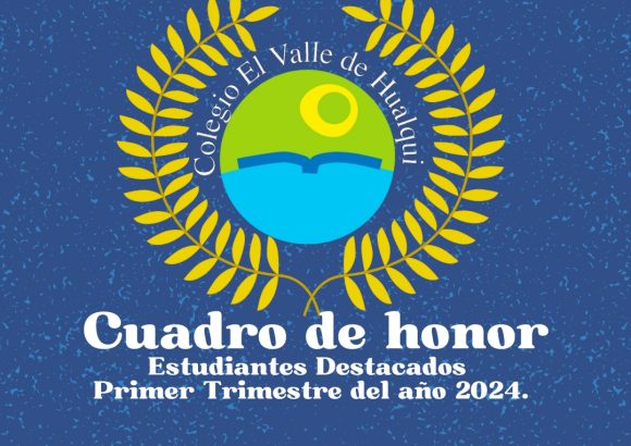 Cuadro de honor estudiantes destacados Primer Trimestre 2024