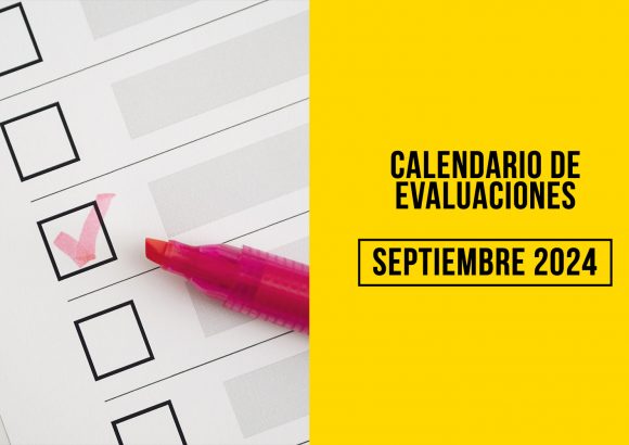 Calendario de Evaluaciones Septiembre 2024