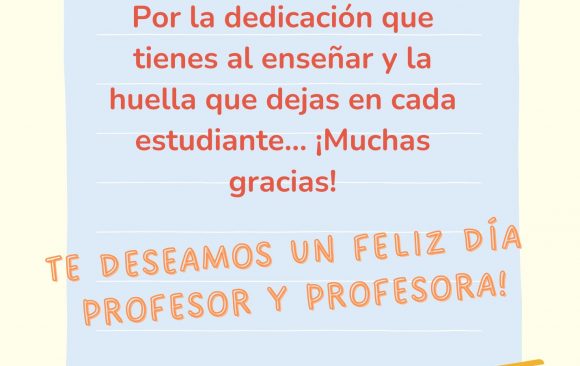 Saludo Día del profesor/a