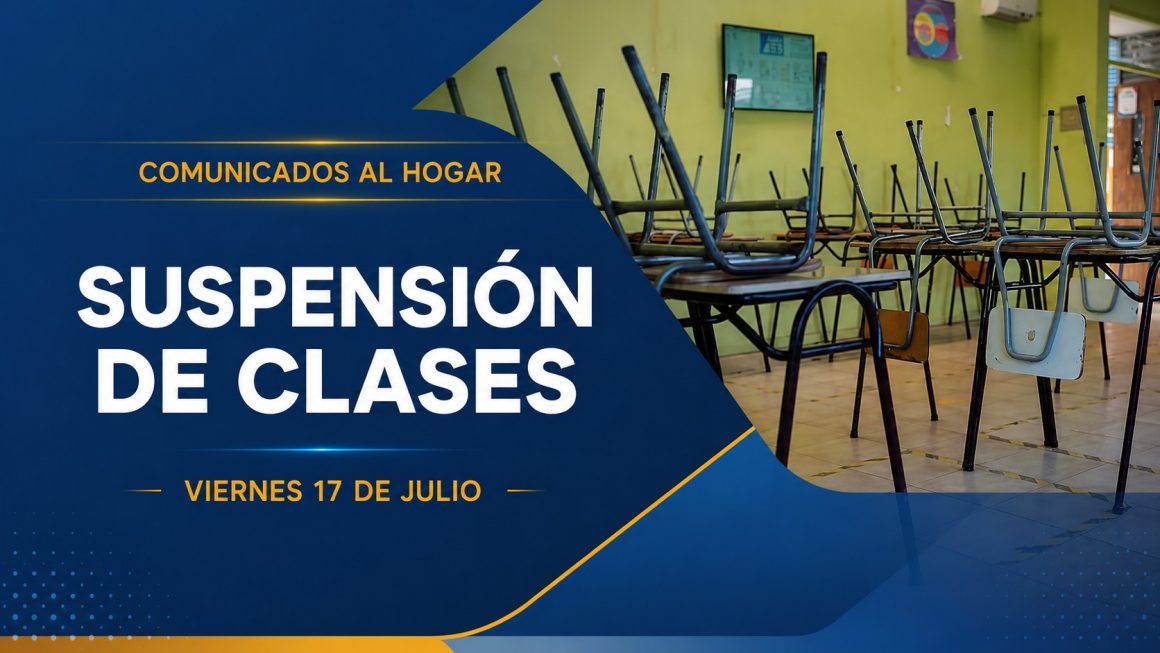 Suspensión de clases: viernes 17 de julio